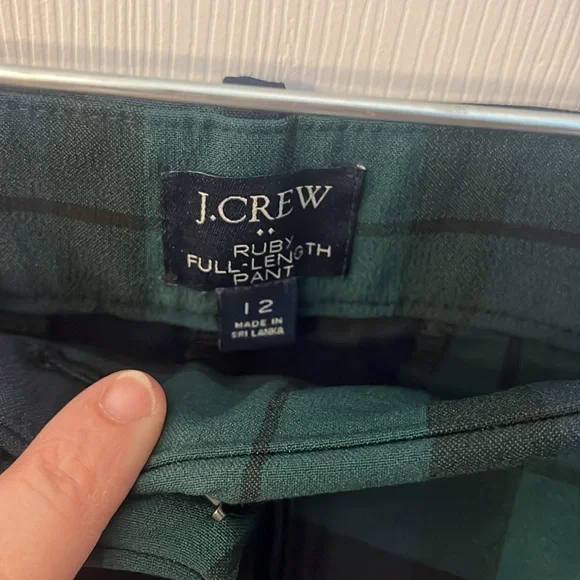 J. Crew Green and Black Plaid Pants - Picture 3 of 3